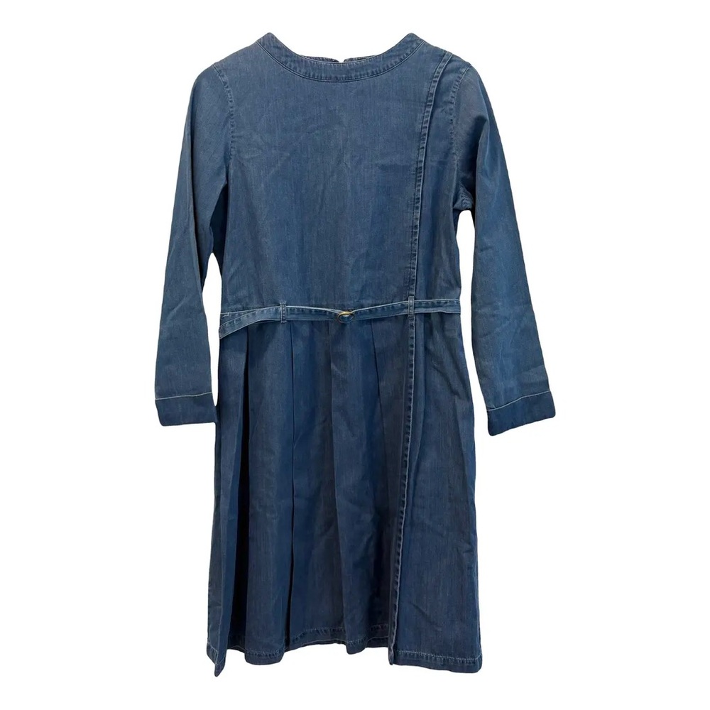 A.P.C. Blue Denim Long Sleeve Mini Dress Small